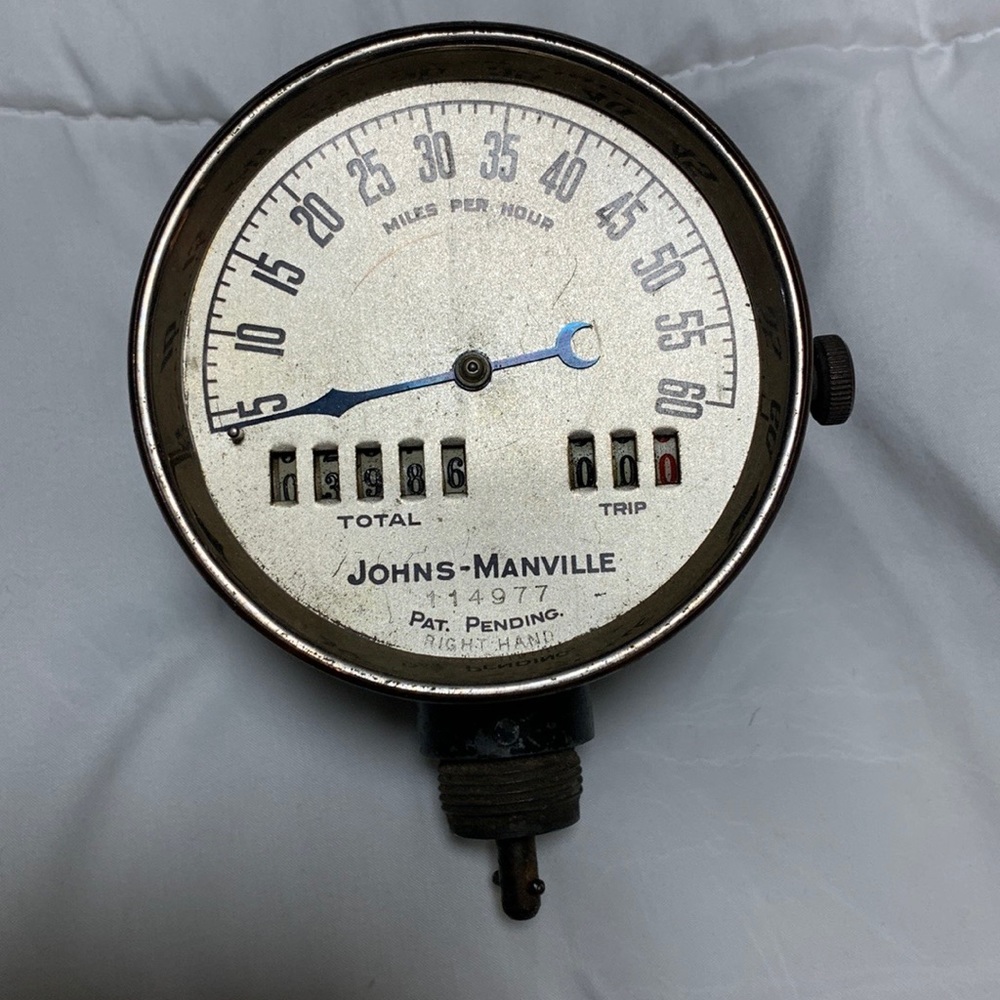 1913 1914 1915 FORD MODEL T SPEEDOMETER ODOMETER DASH GAUGE JOHNS MANVILLE
